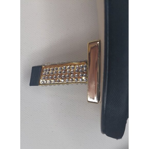 Good American Kickstand Slide Sandal Black Embellished Heel Size 9 NWOB - Picture 5 of 7